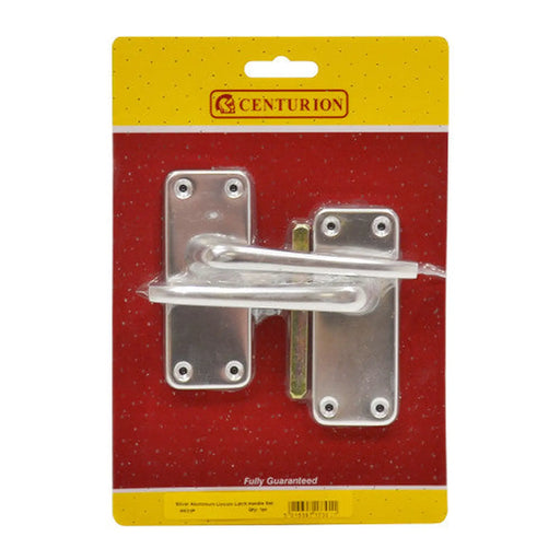 Lincoln Lever Lock Set, Polished Anodised Aluminium, 100mm x 40mm - Pack of 5
