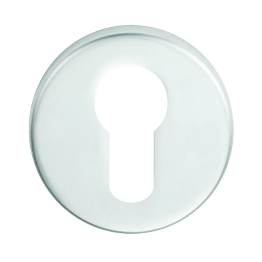 Escutcheon - Euro Profile - Push-On Round Rose - Satin Stainless Steel