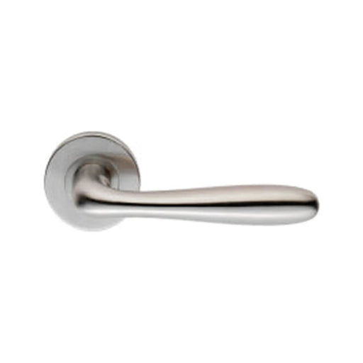 Peninsula Lever On Sprung Push-On Round Rose - Satin Stainless Steel