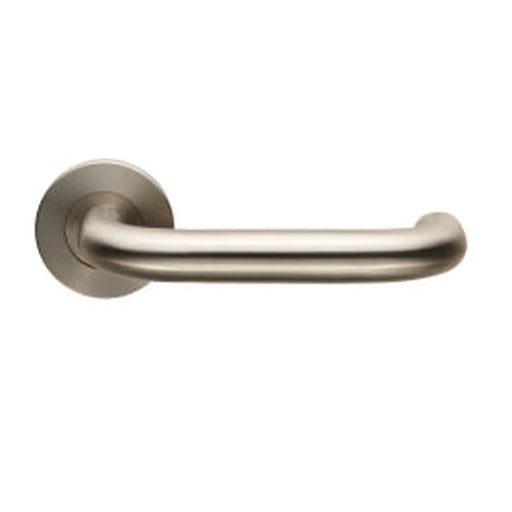 Nera 19Mm Safety Lever On Sprung Push-On Round Rose - Satin Stainless Steel
