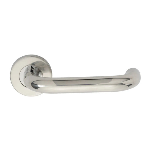 Nera 19Mm Safety Lever On Sprung Push-On Round Rose - Bright Stainless Steel