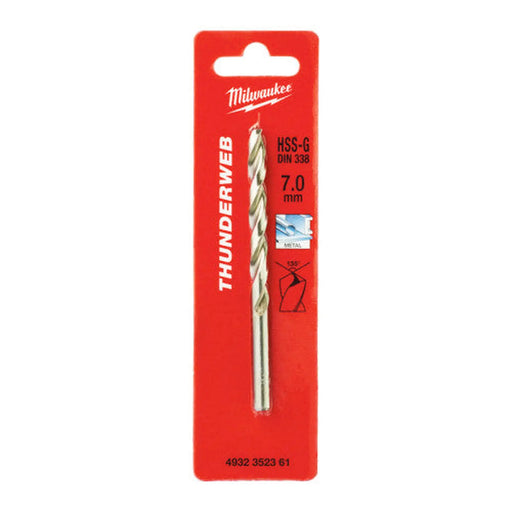 THUNDERWEB™ HSS-G Metal Drill Bit (DIN338) 7.0x109mm - 1pc - Min Order 4