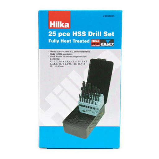 Hilka 25 piece HSS Drill Set - Pack of 5