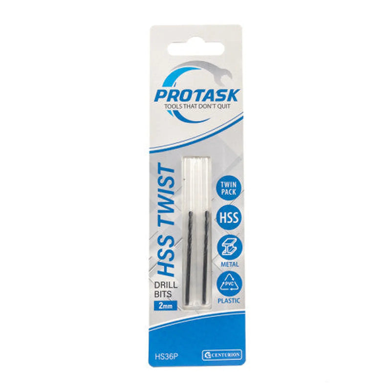 ProTask High Speed Twist Drill Bit (2mm) - Pack of 5