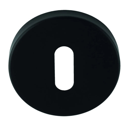 Escutcheon - Lock Profile - Push-On Round Rose - Matt Black