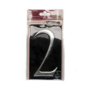 Gloss Black Numbered Plaque 2 - Pack of 2