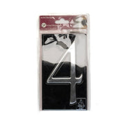 Gloss Black Numbered Plaque 4 - Pack of 2