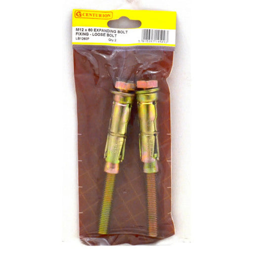 M12 x 60mm Expanding Loose Bolt (Pack of 2) - Pack of 5