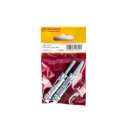 M6 x 25mm Expanding Loose Bolt  (Pack of 2) - Pack of 5
