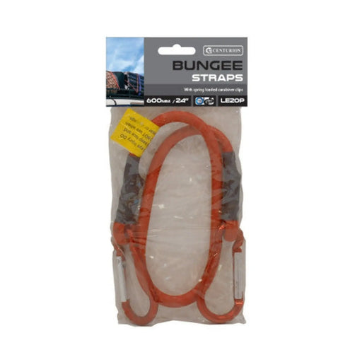 Bungee Strap With Carabiner Clips, 24" - Pack of 5