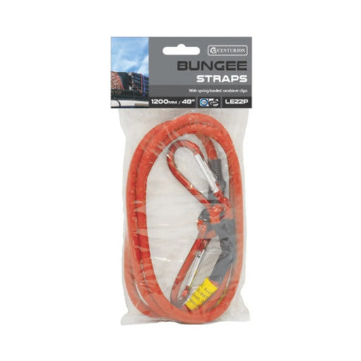 Bungee Strap With Carabiner Clips, 48" - Pack of 5