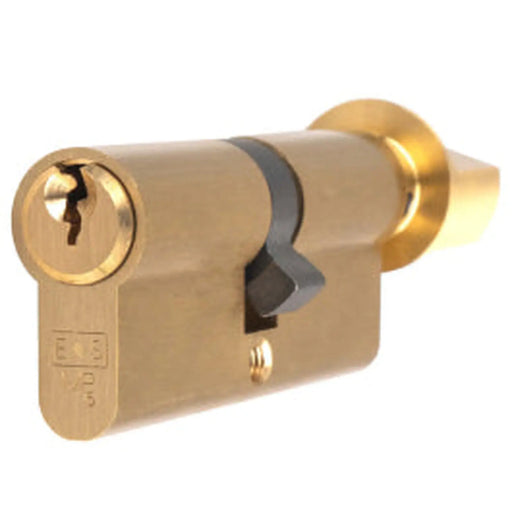 Mp5 80Mm Euro Cylinder & Turn - Ktd - Satin Brass