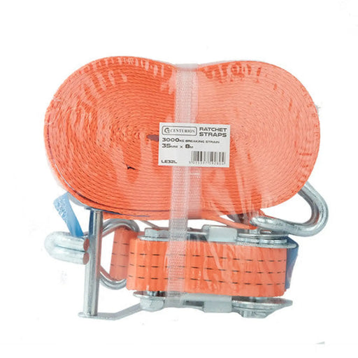 Ratchet Strap - 3000kg Breaking Strength - 8m Length - 35mm Width - Pack of 8