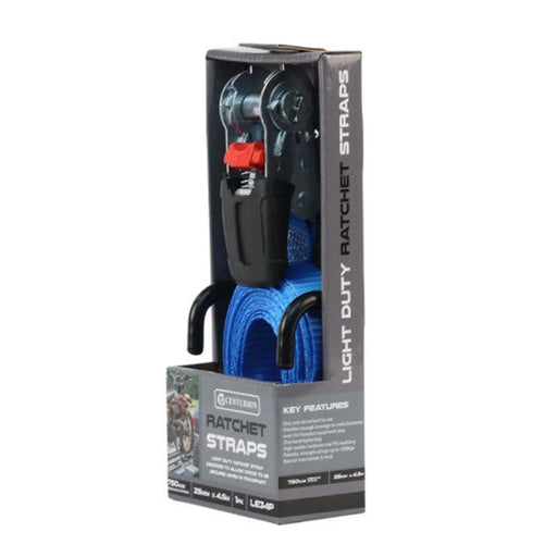 Ratchet Tie Down - 750kg Breaking Strength - 4.5m Length - 25mm - Pack of 8