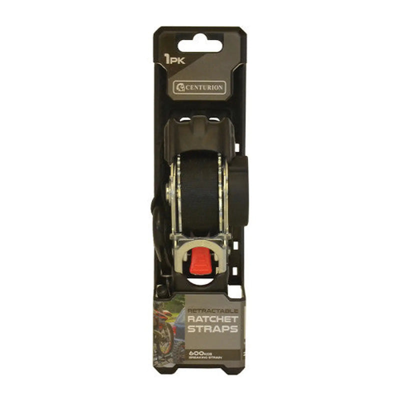 Retractable Ratchet Tie Down - 600kg Breaking Strength - 3m Length - Pack of 8