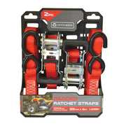 Padded Ratchet Tie Down - 1000kg Breaking Strength - 6m Length - - Pack of 8