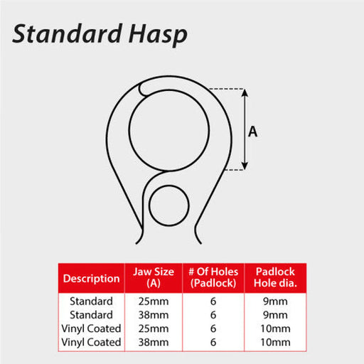 Standard Hasp (38mm) 1 - Min Order 2