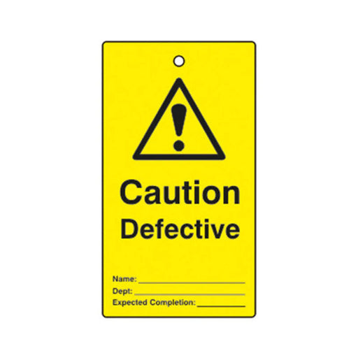 'Caution Defective' Lockout Tag (Single Sided, 10 Pack)