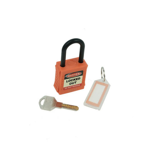 Safety Lockout Padlocks, Nylon Shackle, Orange (each)