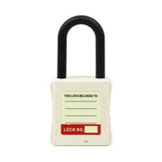 Safety Lockout Padlocks, Nylon Shackle, White (each)