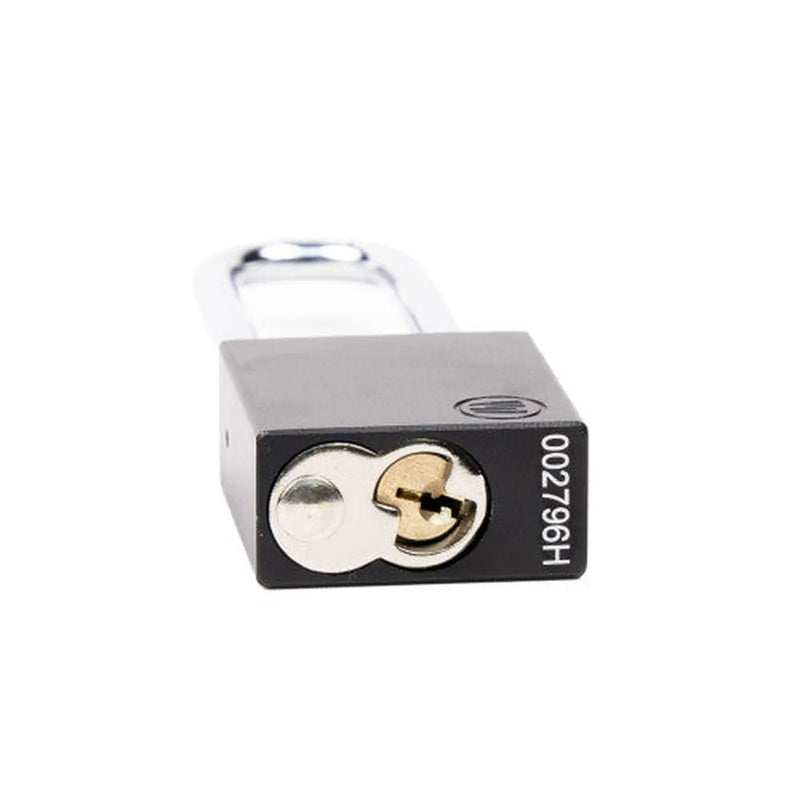 Aluminium Safety Lockout Padlock Long Shackle - Black