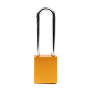Aluminium Safety Lockout Padlock Long Shackle - Orange