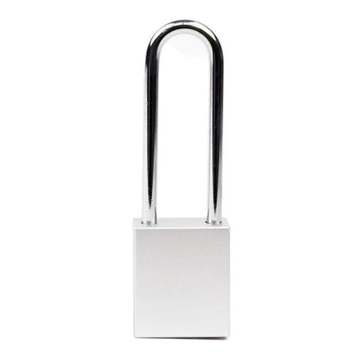 Aluminium Safety Lockout Padlock Long Shackle - Silver