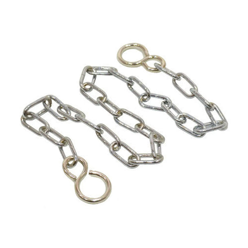 Open Clock Chain with Hooks, Chrome Plated, 300mm - Pack of 20