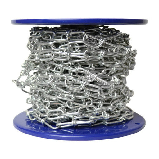 Steel Single Link Jack Chain, Zinc Plated, 2mm x 22mm, 30m Reel