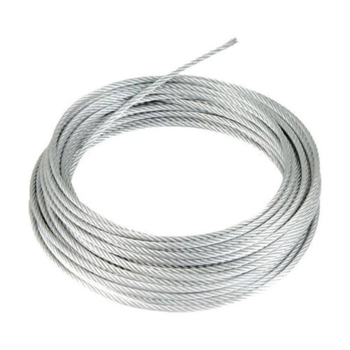 Steel Wire Rope, Galvanised, 6mm x 10m