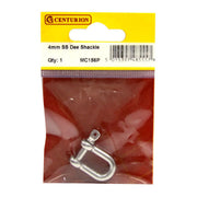 Dee Shackles, Stainless Steel, 4mm x 16mm x 8mm - Pack of 5