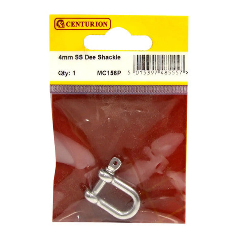 Dee Shackles, Stainless Steel, 4mm x 16mm x 8mm - Pack of 5