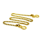 Sink Ball Chain With Hooks, Polished Brass, 450mm, No.6 - Pack of 20