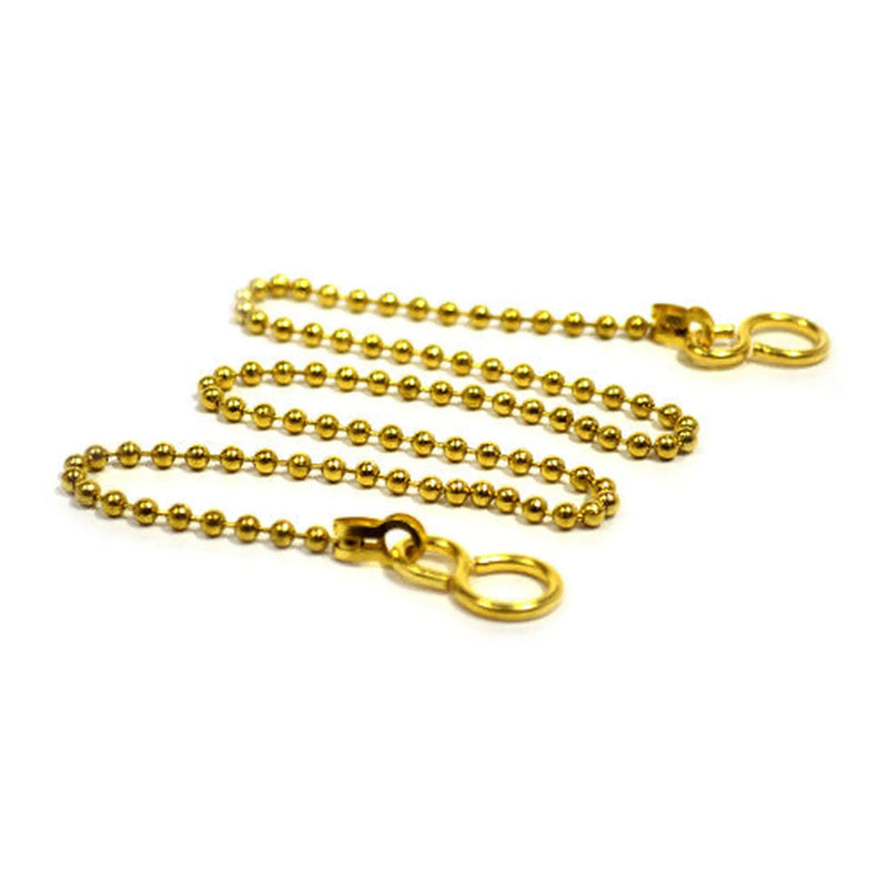 Sink Ball Chain With Hooks, Polished Brass, 450mm, No.6 - Pack of 20