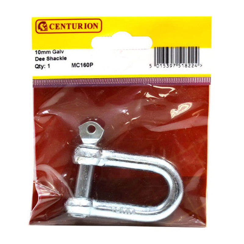 Dee Shackles, Galvanised, 10mm x 38mm x 19mm - Pack of 5