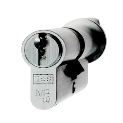 Mp10 64Mm Euro Cylinder & Turn - Ktd - Satin Chrome