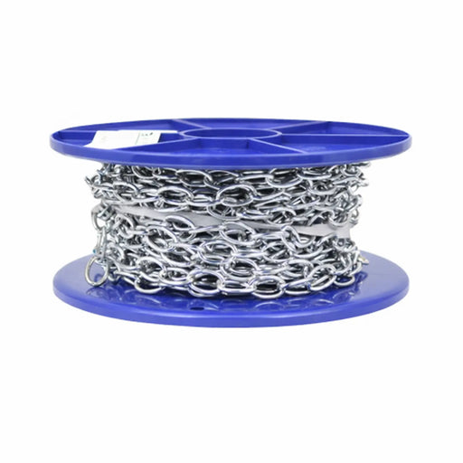 Solid Brass Oval Link Chain, Chrome Plated, 13mm x 1.6mm, 10m Reel - Pack of 5