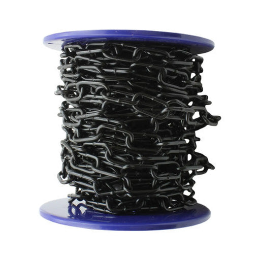 Steel Welded Straight Link Chain, Black, 3mm x 21mm x 10m