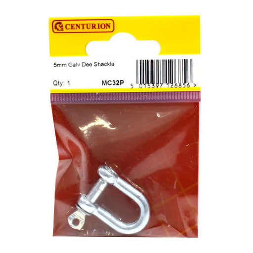 Dee Shackles, Galvanised, 5mm x 19mm x 13mm - Pack of 5
