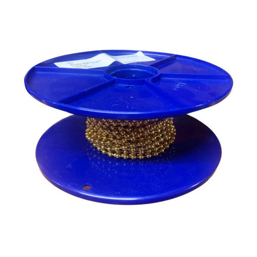 Polished Brass Ball Chain, No.6, 3.2mm x 10m Reel, Electro Brass