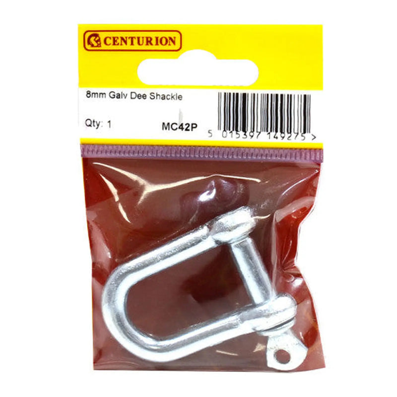 Dee Shackles, Galvanised, 8mm x 30mm x 16mm - Pack of 5