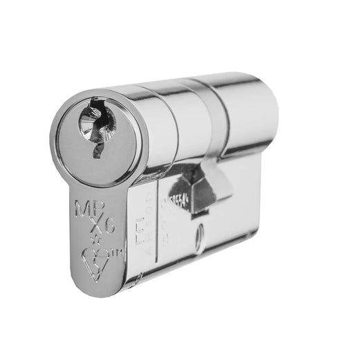 Mpx6 70Mm Euro Double Cylinder - Ktd - Polished Chrome