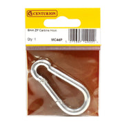 Carbine Hook, Zinc Plated, 6mm x 60mm - Pack of 5