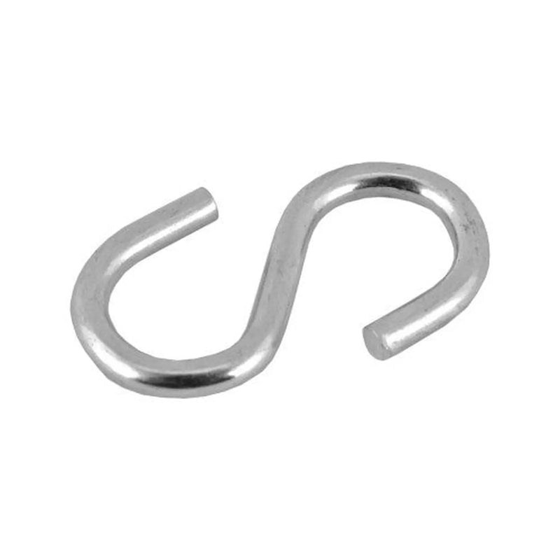 Steel Ess Hooks, Zinc Plated, 6mm x 60mm - Pack of 10