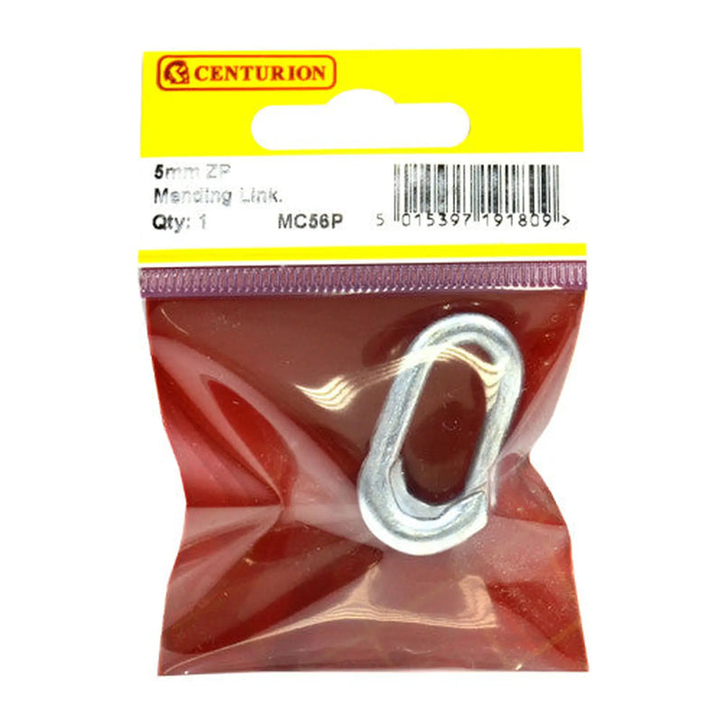 Steel Mending Link, Zinc Plated, 5mm - Pack of 5