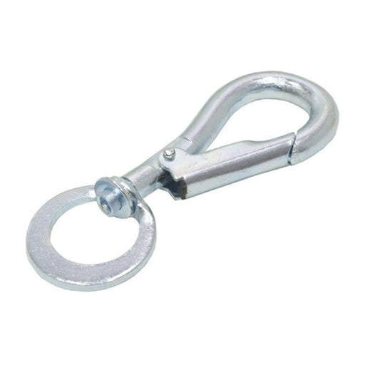 Steel Swivel Spring Hook, Zinc Plated, 5mm x 50mm - Pack of 10