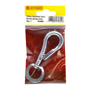 Steel Swivel Spring Hook, Zinc Plated, 7mm x 70mm - Pack of 5
