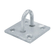 Steel Staple On Plate, Galvanised, 6mm x 50mm - Pack of 10