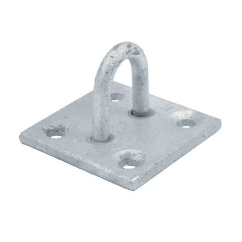 Steel Staple On Plate, Galvanised, 6mm x 50mm - Pack of 10