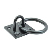 Steel Ring On Plate, Black, 8mm x 50mm - Pack of 10